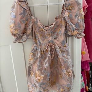 Buddy Love Pink and Gold Mini Dress